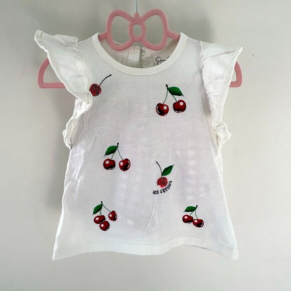 Girls 2pc Cherry Shirt & Shorts - Picture 1 of 4